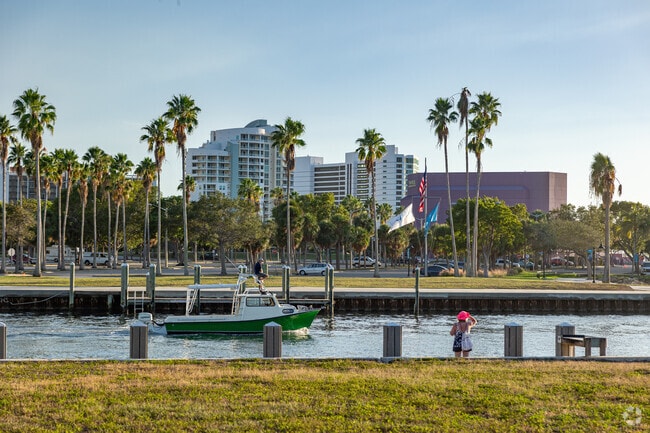Centennial Park in Downtown Sarasota has a boat launch, and waterfront recreation areas.