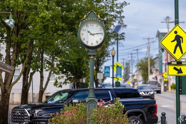 Annville's town center provides easy access to shops, coffee, and everyday services.
