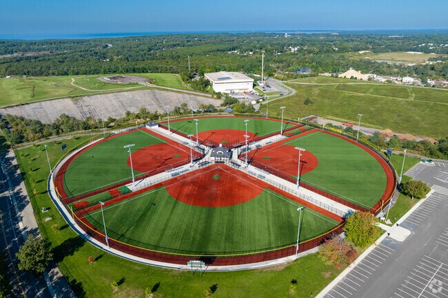 Daniel J. Flynn Memorial Park in Commack offers  baseball fields and a playground.