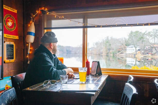 Dudley Chateau pairs pub fare with pond views in Cochituate.