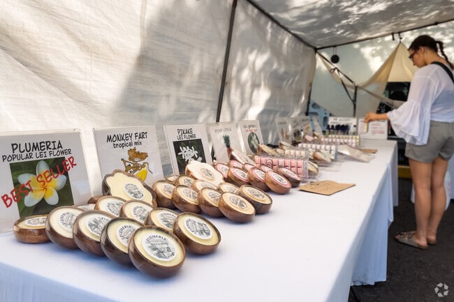 One vendor at the Aloha Stadium Swap Meet sells scented candles