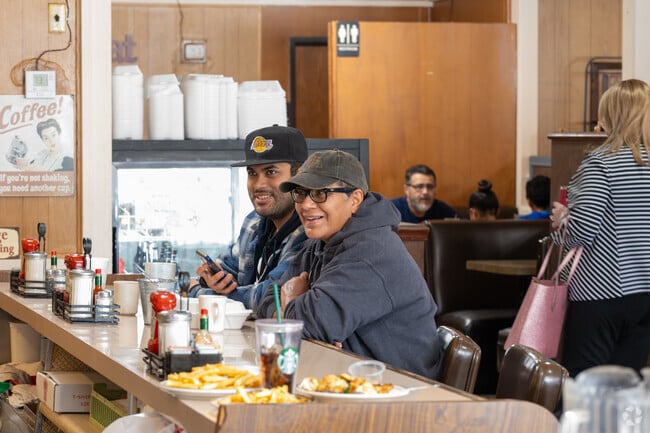 D J Coffee Shop has breakfast all day.