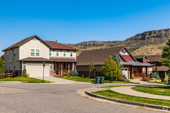Contemporary craftsman homes often have mountain views Downtown Golden.