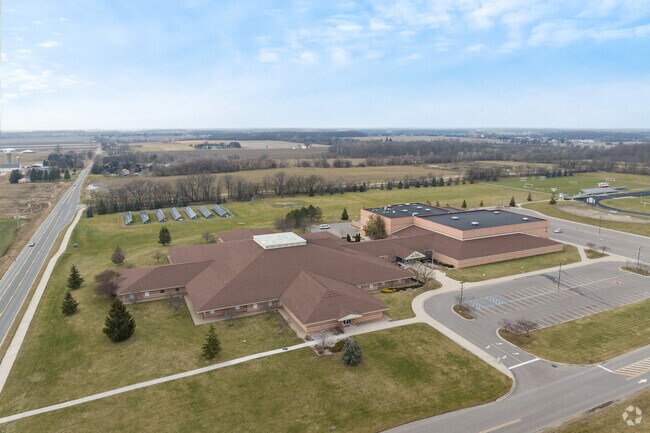 An aerial view of St. Johns Middle School.