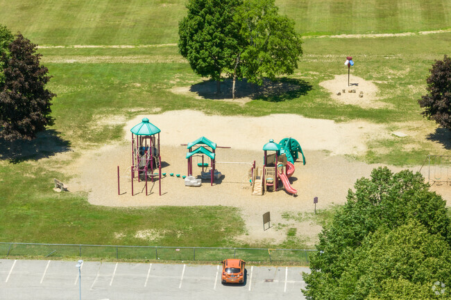 Playground equipment at the Great Falls Elementary School.