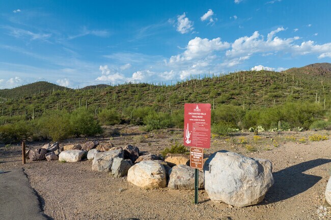Enchanted Hills Trails Park is located at the end of 36th Street in Westside Development.