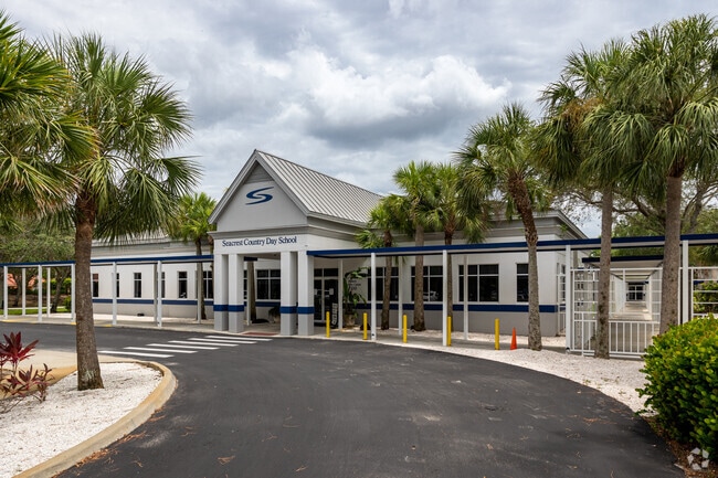 Seacrest Country Day School in Naples has a circular driveway in front of the entrance.
