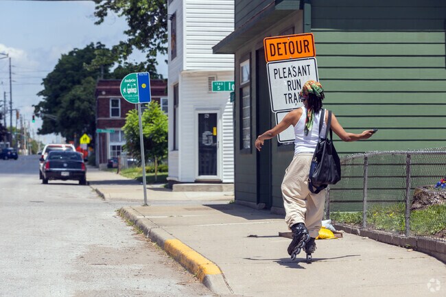 Bates-Hendricks has a popular bike route and a number of bus stops to choose from.