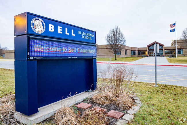 The students of Bell Elementary School enjoy learning in a large and modern school.
