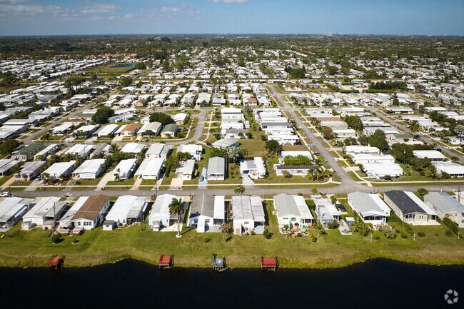 Tropical Breeze is a collection of 55+ communities filled with prebuilt mobile homes.