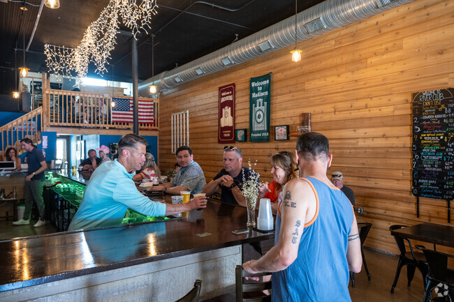 Just a few minutes from Mayodan, residents enjoy a drink with friends at the River Club.