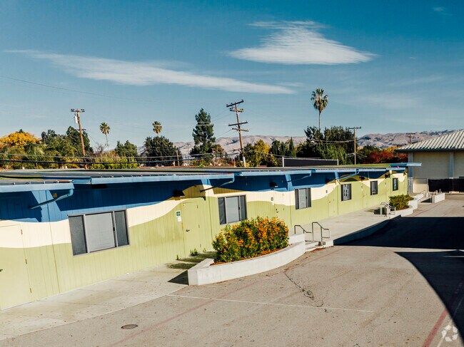 Colorful classrooms at ACE Esperanza Middle School in San Jose, California.
