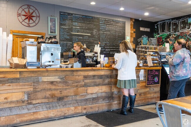 Latte Love is the local Comstock Gardens gathering spot for a coffee or espresso beverage.