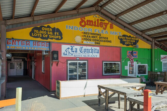 Smiley’s Flea Market in Fletcher has over a hundred vendors during the weekend.