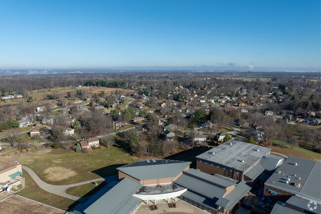 North Oldham High School is located in a semi-rural setting.
