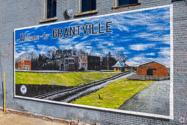 Local artwork on display can be found along Grantville's downtown area.