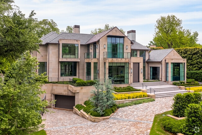 Highland Park includes contemporary homes with oversized windows and open floor plans.