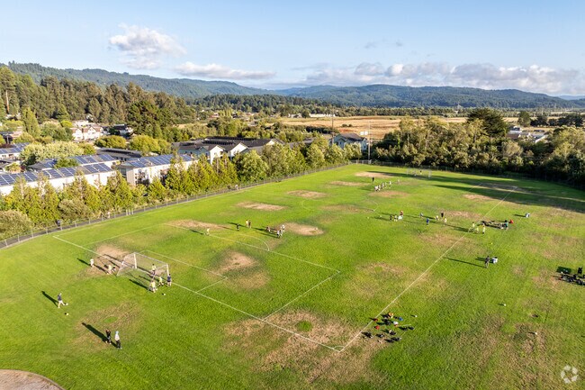 Soccer teams practice at Arcata Community Park.