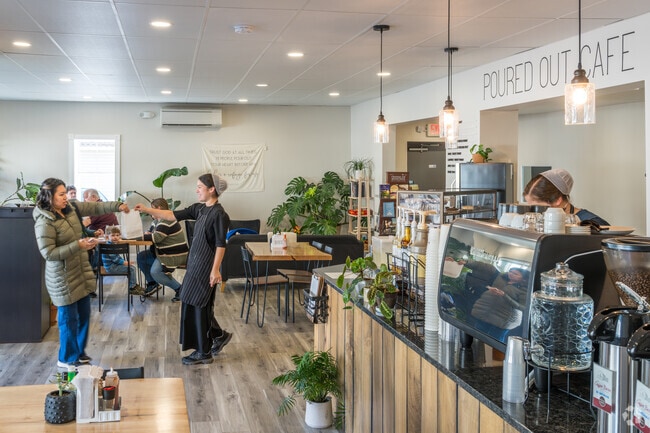 Poured Out Cafe is a friendly environment for locals in Parkesburg for baked treats and coffee.