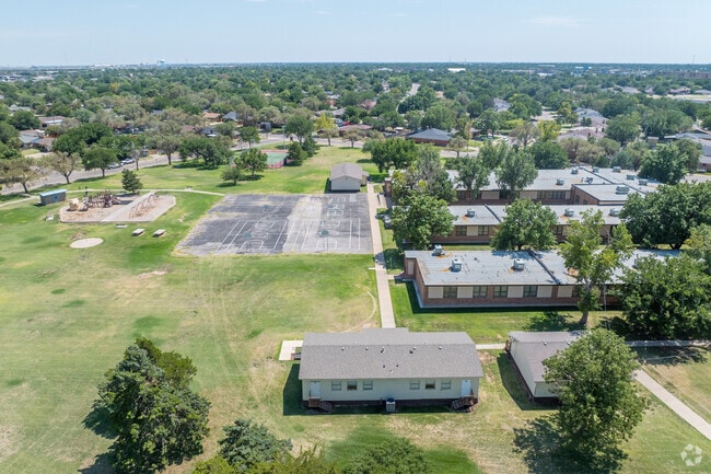 Ridgecrest Elementary School shares a park with the neighborhood.