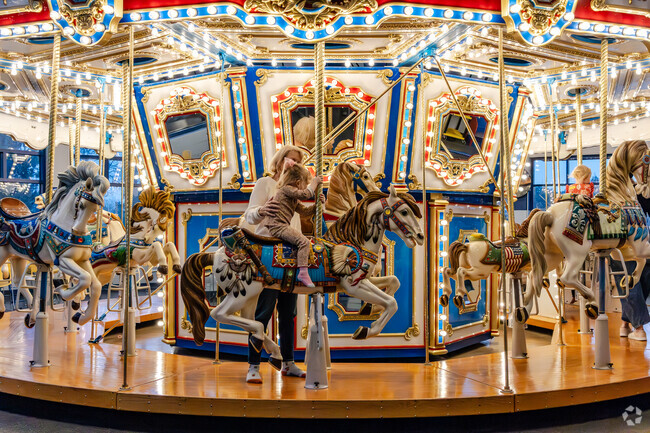 Jack A. Claes Pavilion Community Center features an indoor carousel in Elk Grove Village.