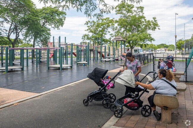 Bring your little one for a fund day on the all ages playground at North Woodmere Park.