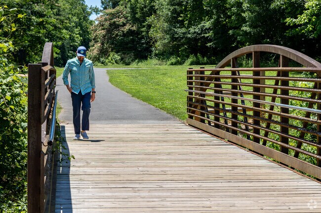 You can enjoy a long walk on the 2.7 mile long Irwin Creek Greenway.