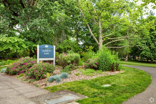 Alberta Park wntrance from NE Killingsworth St.