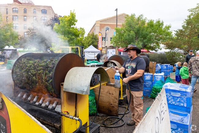 You can buy freshly fire roasted Pueblo chilies at the Chile and Frijoles Festival.