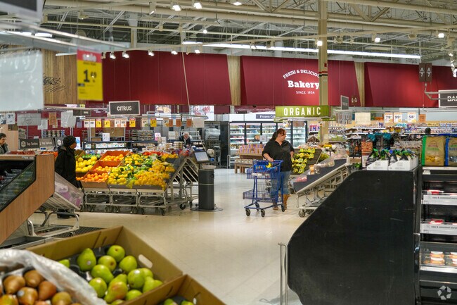 Residents shop for groceries at Meijer in Merrillville.