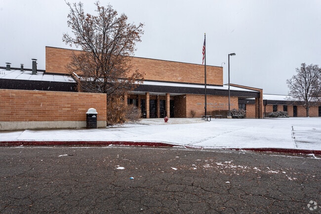 Entrance of Oak Canyon Junior High located in the Lindon neighborhood.