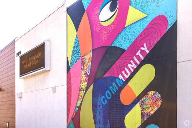 School murals at Memorial Education Campus in Logan Heights.
