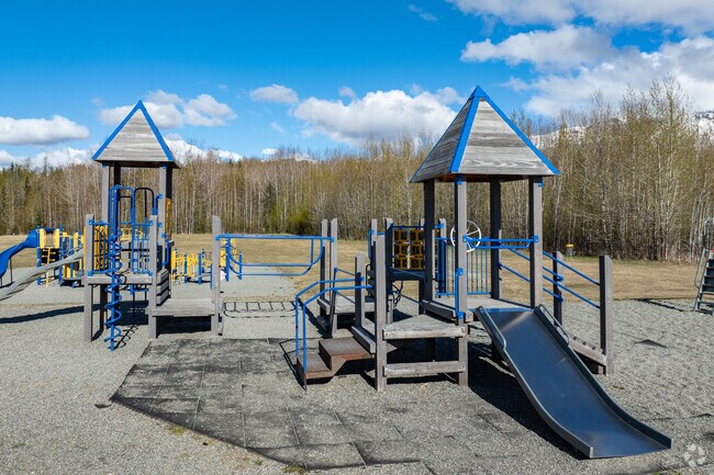 Sutton Elementary School offers a nice playground mimicking the mountains above.