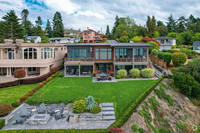 Stunning Estates like this Line the Coast of the Woodmont Neighborhood.