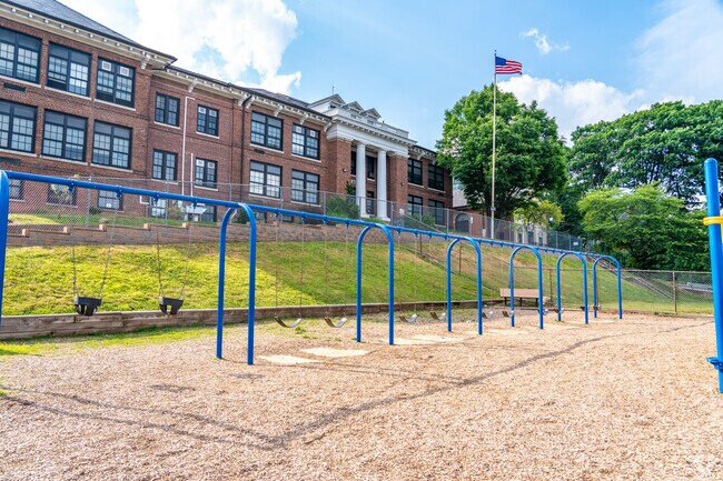 Hazel Avenue Elementary School sits right next to a playground.