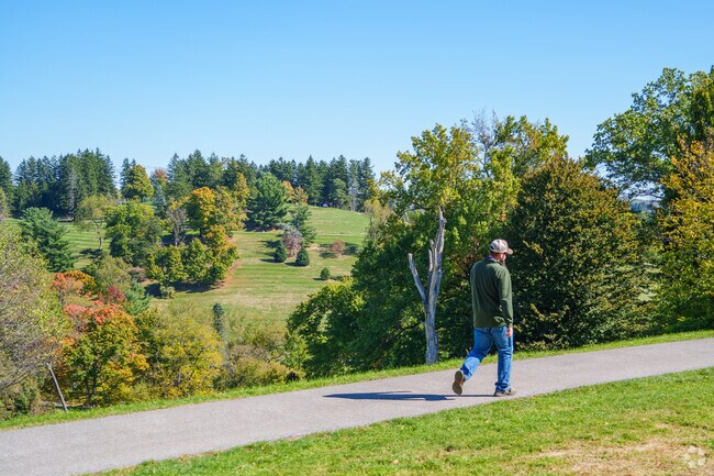 Enjoy the scenery as you explore the walking trails at Oglebay Park near Pleasanton.