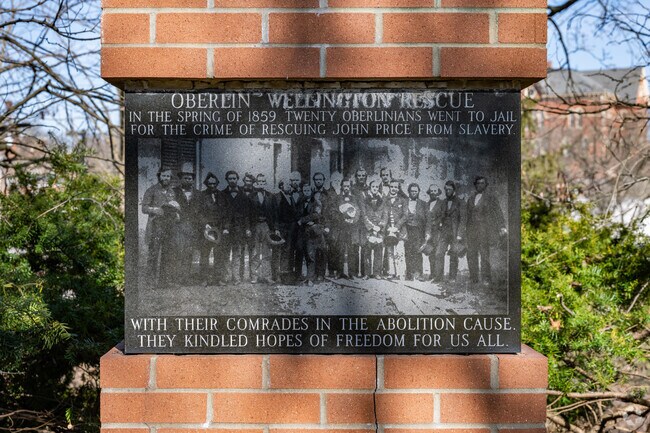 Martin Luther King Jr Park, in Oberlin, features several memorials honoring activism in the city.