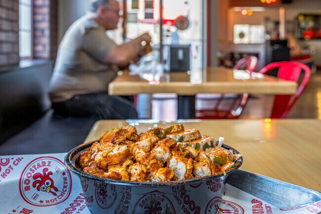 For a healthier option, Roostarz Hot Chicken serves the Rice-N-Rooz bowl meal.