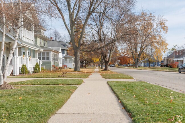 Nice wide sidewalks can be found in Grant.