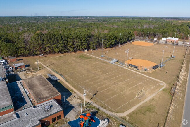 The athletic fields of Pine Forest Middle School are ready for action.