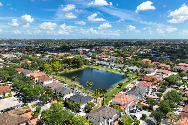 Some Palm Springs North properties offer serene waterfront views.