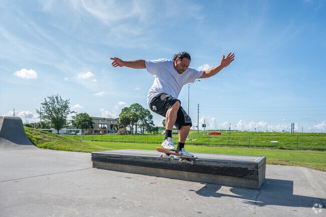 Peppermill skaters perfect their noseslides on the ledges at the Brandon Skatepark.