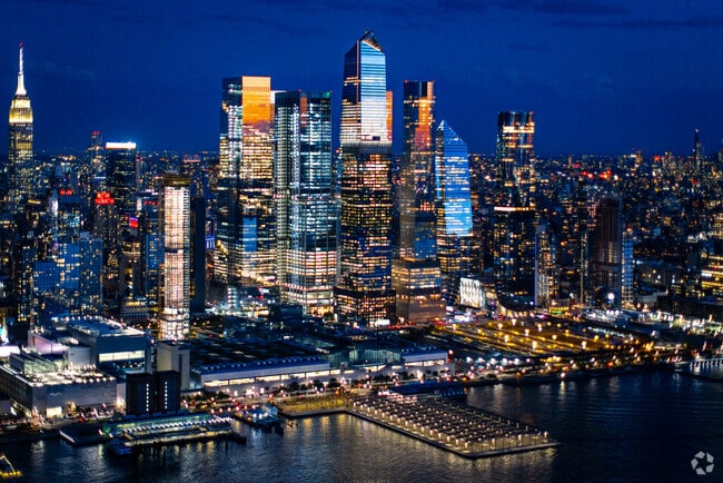 Hudson Yards overlooks the Hudson River.