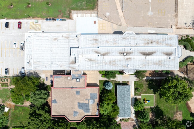 This is a top down view of Sheridan Elementary School.