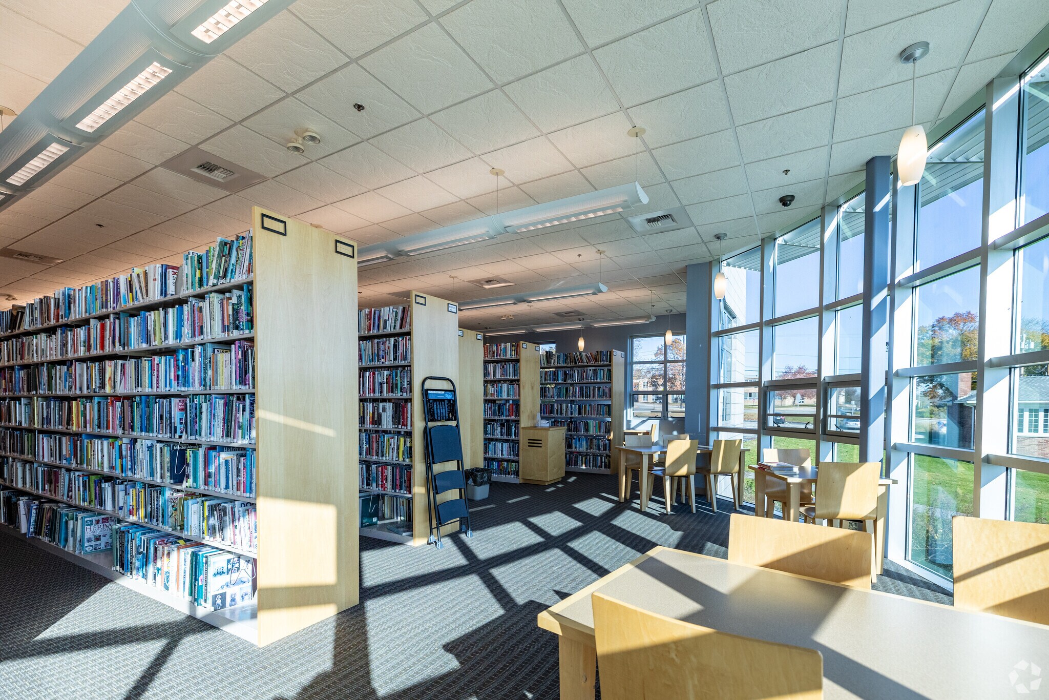 Marian J Mohr Memorial Library has beautiful natural light for learning.