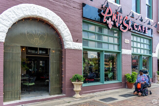 Enjoy a taste of local flavor at Pujo St Cafe, Downtown Lake Charles.