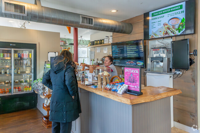 Trailside Cafe in Yorktown Heights serves a nice assortment of sandwiches, soups, and smoothies.