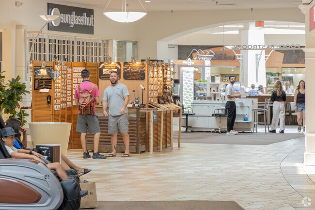 People come to Mt. Shasta Mall to shop or just to get out of the heat.