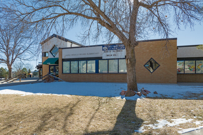 Wilder Elementary School in Littleton Colorado on a winter afternoon.