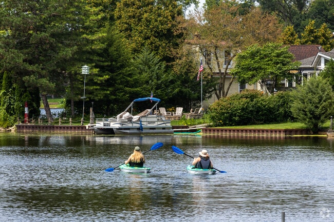 East Island Lake residents can use the areas water features to get from house to house.